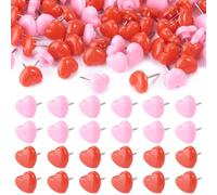 Handship 150Pcs Heart Thumb Tacks for Wall, Red Pink Decorative Push Pins