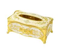 Handship European Styles Tissue Box Vintage Flowers Tissue Boxes Luxurious European Tissues Box Wet Wipes Dispenser Boxes for Bathroom Bedroom Office Home, 240×130×100mm, Gold