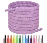 Handshop 1/4" Oval Athletic Shoelaces 24"-72" in 22 Colors Half Round Shoe Laces purple Size: 45.3 inch (115cm)