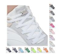 Handshop 2 Pairs Elastic Shoe Laces, No Tie Shoelaces for Adults/Kids Trainers, Sneakers, Running Shoes White 120cm
