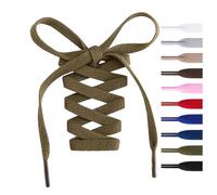 Handshop 2Pair Flat Shoelaces 5/16" - Shoe Laces Replacements For Sneakers and Athletic Shoes Boots Army Green 102cm
