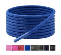 Handshop 3 Pairs Dress Shoe Laces for Men, Replacement Shoelaces for Dress Shoes, Waxed Round Shoe Strings for Women’s Oxford Shoes and Chukka(Royal Blue, 80cm)