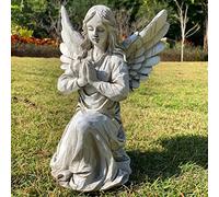 Handsider Praying Angel Garden Statue, Religious Fairy Sculpture Waterproof Decorative Figurine Art Decor for Patio, Lawn, Yard, Housewarming Ornament Present Angels HSa-1