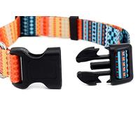 Handsmdog Dog Collar with Buckle for Large Medium Small Dogs, Basic Dog Collar for Boy Girl Dog Female Dog and Sport Dog, Looks Cute! (A1 | Bohemian Orange Small)