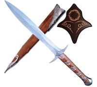 HandSmith™ Handmade Sting Sword Lord of the Rings with Scabbard, Ring and Display Plaque - Stainless Steel Bilbo Baggins and Frodo's Sting Sword