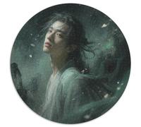 Handsome 1000 Pieces for Kids, Round Puzzle, Challenging & Brainteasing Stress Reliver Gifts for Family, Friends 1000pcs (67.5x67.5cm)