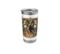 Handsome Belgian Malinois Working Dog Vintage Style Stainless Steel Insulated Tumbler