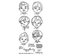 Handsome Boys Dies and Stamp Sets for Card Making Embossing Stencil Die Cuts Punch Template Words I Heard It's a Boy,You are Sweet,Birthday Boy Clear Rubber Stamp for DIY Scrapbooking Paper Crafting