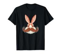 Handsome Bunny Face with Mustache for Easter Lovers T-Shirt