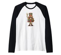 Handsome Cigar Nutcracker Look for Xmas Cigars Lovers Raglan Baseball Tee