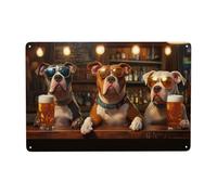 Handsome Dog Metal Tinplate Plaque Decoration, Dog Metal Tin Sign On The Bar,For Man Cave Bar Music Pub Game Room, Easy To Hang 5.5x8inch