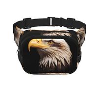Handsome eagle head Printed multifunctional waist bag, unisex trendy messenger bag, travel sports storage bag