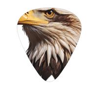 Handsome eagle head Printed pick set - 12 pieces, thin, medium and thick guitar picks, suitable for guitar, bass, electric guitar and ukulele
