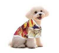 Handsome Eagle Print Dog Clothes Soft Cotton Dog T Shirt for Small, Medium and Large Dogs for Daily Wear