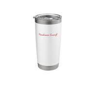 Handsome Enough Design with Cute Classic Font in Red Color Stainless Steel Insulated Tumbler