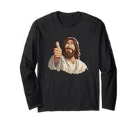 Handsome Jesus Christ with Thumb up Look Long Sleeve T-Shirt