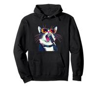 Handsome Karaoke Cat Costume Pullover Hoodie