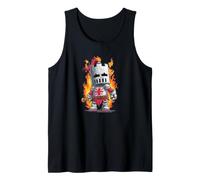 Handsome Knight with Sword and Flames for Kingdom Lovers Tank Top