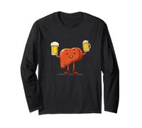 Handsome Liver Costume with Beer for Party Lovers Long Sleeve T-Shirt
