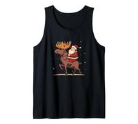 Handsome Moose Rider Costume with Santa Claus Tank Top