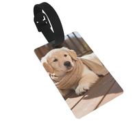 Handsome Puppy Luggage Tags for Suitcases - Durable PVC ID Tags with Detachable Straps for Travel, Backpack, Golf Bag, Anti-Loss