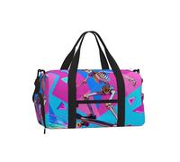 Handsome Skeleton Sports Duffel Bag with Shoe Compartment-Lightweight Gym Weekender for Men Women, Waterproof Travel Tote with Wet Pocket