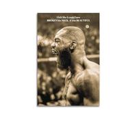 Handsome Sports Poster of Boxing Athlete Roaring in Jon Jones ArenaWall Art Canvas Poster Music Albums And Movies Decorative Painting for Living Bed Room 24x36inch(60x90cm) Unframe-style