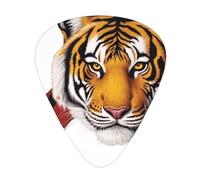 Handsome tiger head Printed pick set - 12 pieces, thin, medium and thick guitar picks, suitable for guitar, bass, electric guitar and ukulele