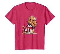 Handsome UK Lion with Patriotic Colors T-Shirt