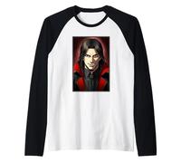 Handsome Vampire Dude Raglan Baseball Tee
