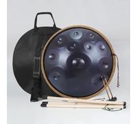Handspan Drum Minor D Stainless Steel Manual Tuning for Adults (Blue, 12 Tones)