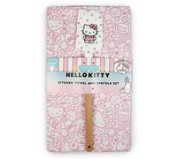 Handstand Kitchen Hello Kitty Sweet BFF Print Cotton Kitchen Towel and Spatula Set