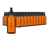HandsUnity 100ml-70pcs Pipette Glass Bottle - Amber Glass Pharmacy Jar Set with Black Pipette Cap includes 5pcs Auxiliary Accessories Brown Glass Bottles