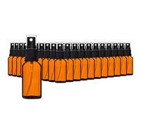 HandsUnity 30ml-110pcs Sprayer Glass Bottle - Pharmacy Amber Glass Bottle set with Black Atomizer Glass Spray Bottle made from Brown Glass including 5 auxiliary Accessories