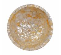 HANDTECHINDIA 5" Mother of Pearl Bowl - Multipurpose Home Decor, Snacks & Fruit Bowl, Office & Home Decorative Centerpiece (Plain)