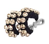 HANDTECHINDIA Dancing Bells Anklet Ghungroo with Colored Cushion Pad 2 Line with (20+20) Bells Best For Indian Classical Dance, Indian Style Brass Ankle Bells, Brass, brass bells