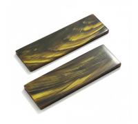 HANDTECHINDIA Honey Water Buffalo Horn/Bone Streaked Scales, Fixed Blade Horn Scale, Pair Knife Handle Scales Blanks Set for Knife Handle Making (Horn)