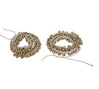 HANDTECHINDIA Indian Classical Kathak Ghungroo Pair 16 No. Big Bells Tied with Cotton Cord For Anklet Musical Instrument From India Dance Accessories (100-100)