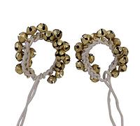 HANDTECHINDIA Indian Classical Kathak Ghungroo Pair 16 No. Big Bells Tied with Cotton Cord For Anklet Musical Instrument From India Dance Accessories (18-18)