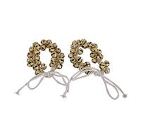 HANDTECHINDIA Indian Classical Kathak Ghungroo Pair Brass Anklet Musical Instrument with 25-25 Bells Tied with Cotton Cord for Dance Accessories