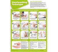 Handwashing Technique | Health and Safety Posters | Laminated Gloss Paper 850mm x 594mm (A1) | Health and Safety Office and Commercial Wall Charts | Education Charts by Daydream Education