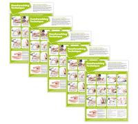 Handwashing Technique Poster - Pack of 5 - Health and Safety Posters - A1(850mm x 594mm) - Laminated - Office and Commercial Business Safety Wall Charts by Daydream Education