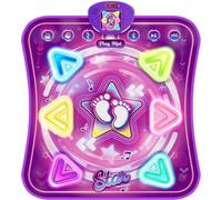 Handwell Dance Mat for Girls, Light-up Dance Pad with Wireless Bluetooth & 5 Game Modes, Kids Electronic Dance Mats Musical Dancing Toys Christmas Birthday Gifts for Boys Girl Aged 3 4 5 6 7 8 9 10+