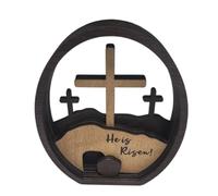 Handwellentwickel Decorative Sign Crosses and Empty Grave Scene Ornament for and Religious Celebrations Crosses
