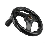 Handwheel for Milling Machine with Revolving Handle, 3 Spoke Plastic Design for Industrial Turning Mechanisms (16x160mm)
