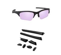 Handwith 1 Pair Silicone Sunglass Nose Pads Ear Socks Kits for Oakley Half Jacket/Half Jacket XLJ/Half Jacket XLJ Asian Fit, Anti-Slip Comfort Fit Glasses Nose Piece Arm Sleeve Replacement Kits Black