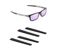 Handwith 2 Pairs Soft Silicone Sunglass Ear Socks for Oakley Currency OX8026/Twin Shock OX3095, Anti-Slip Comfort Fit Glasses Arm Grips Spare Parts Replacement Kit Black