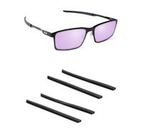Handwith 2 Pairs Soft Silicone Sunglass Ear Socks for Oakley Steel Plate OX3222, Anti-Slip Comfort Fit Glasses Arm Grips Spare Parts Replacement Kit Black