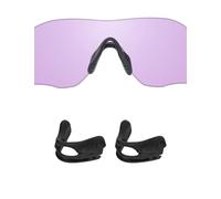 Handwith 2 Pairs Soft Silicone Sunglass Nose Pads for Oakley EVZero/EVZero Range/EVZero Blades, Push-in Anti-Slip Comfort Fit Glasses Nose Piece Nose Guard Replacement Kit Black