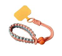 Handwoven Adjustable Universal Mobile Phone Wrist Strap Short Lanyard Outdoor Safety Anti-Drop Rope For All Phone Case(Orange blue)